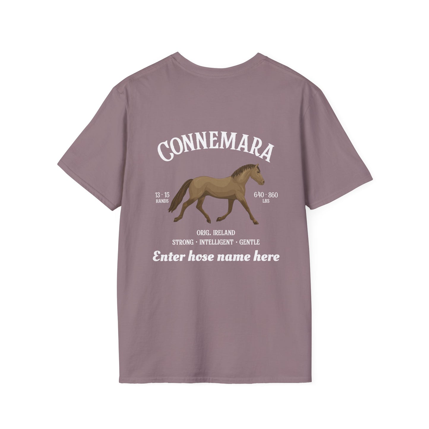 Connemara Horse T-Shirt — Custom Name Personalized Tee