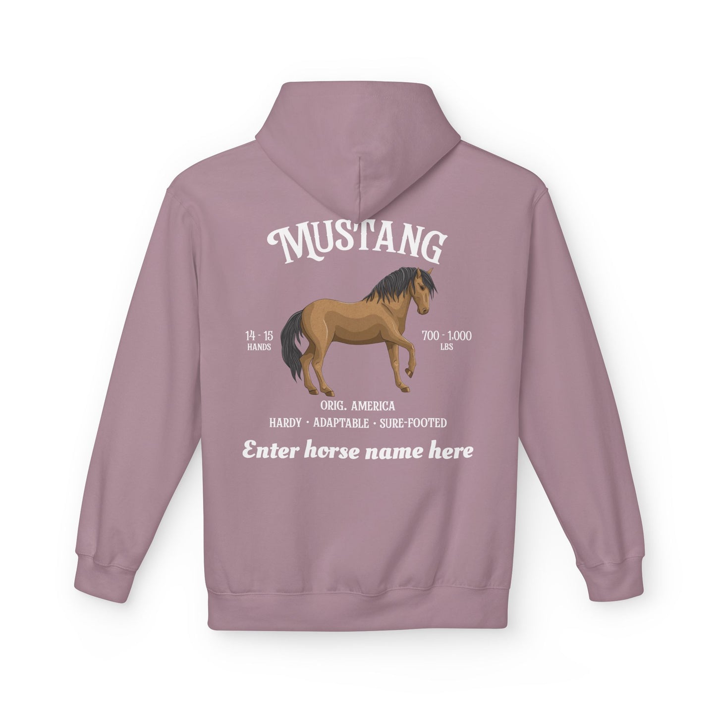 Mustang Horse Hoodie — Personalized Equestrian Sweatshirt
