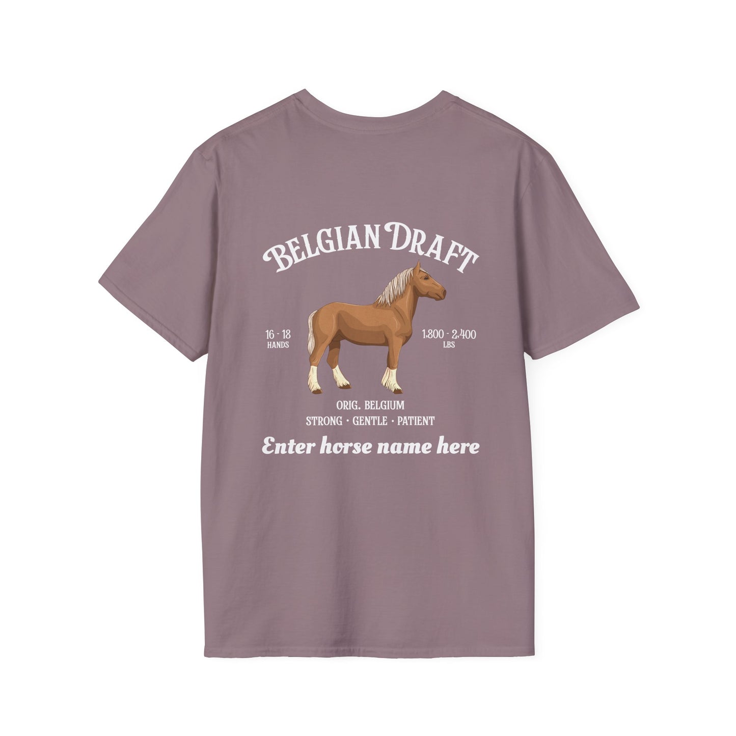 Belgian Draft Horse T-Shirt — Personalized Graphic