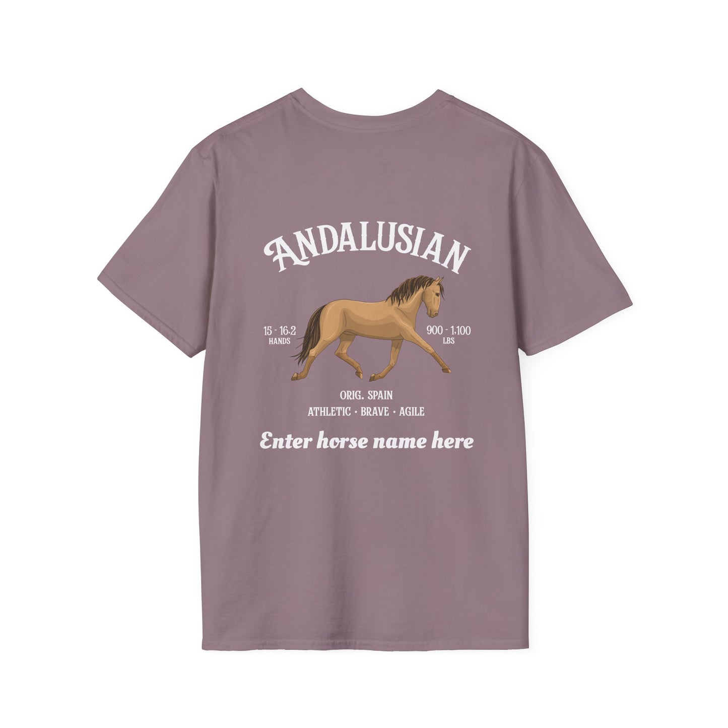 Andalusian Horse T-Shirt — Personalized Equestrian Tee