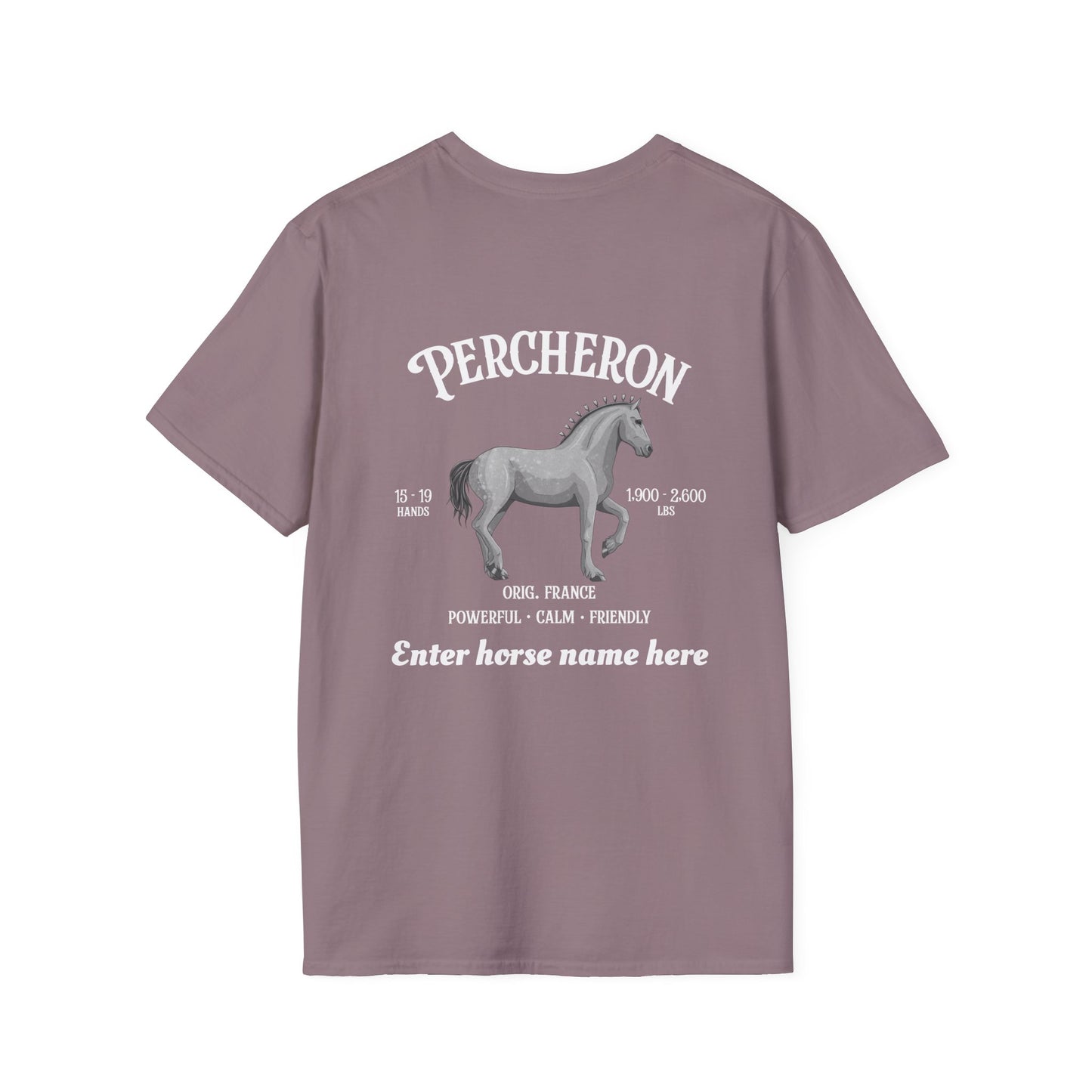 Percheron Horse T-Shirt — Customizable Draft Horse Breed Tee