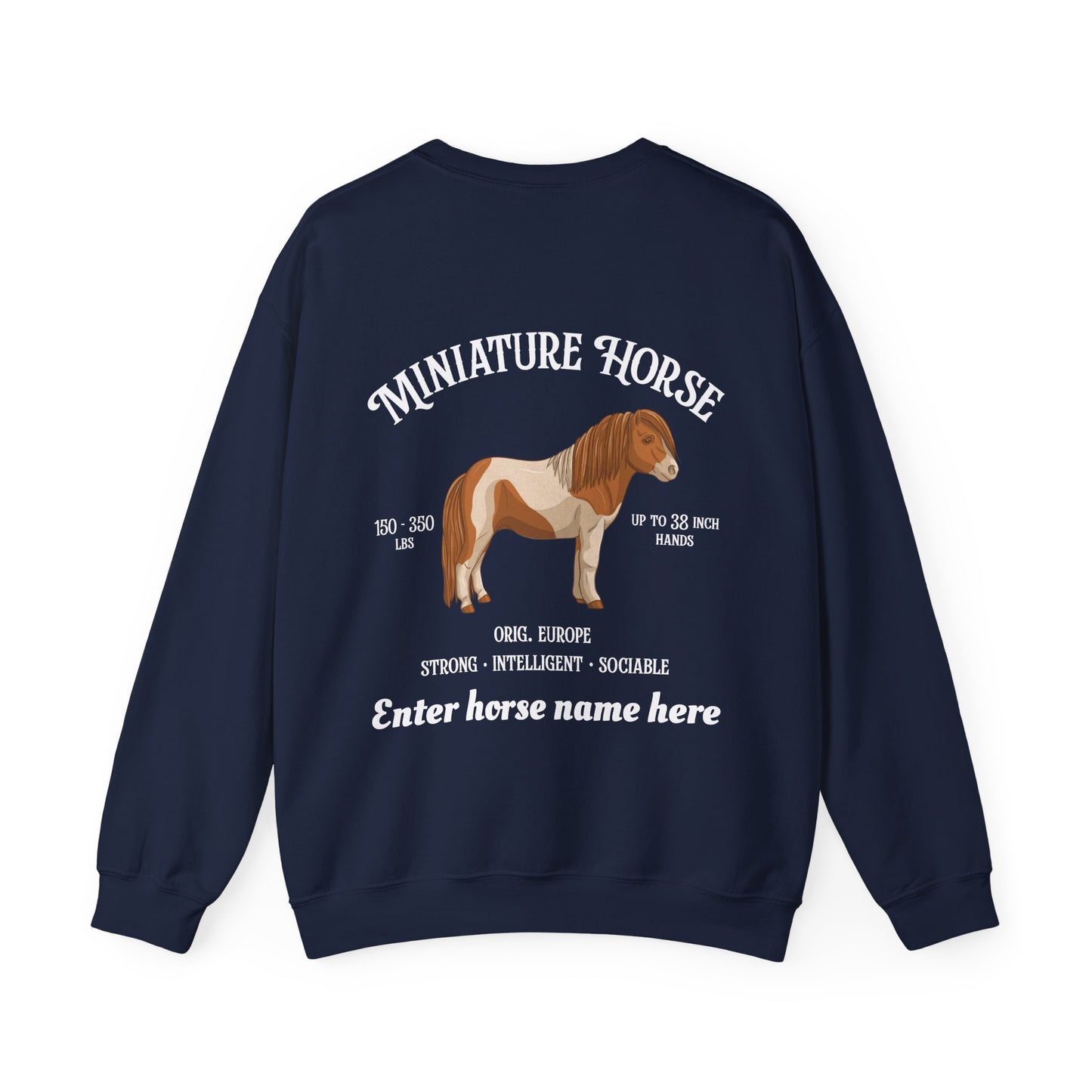 Miniature Horse Crewneck Sweatshirt — Personalized Design