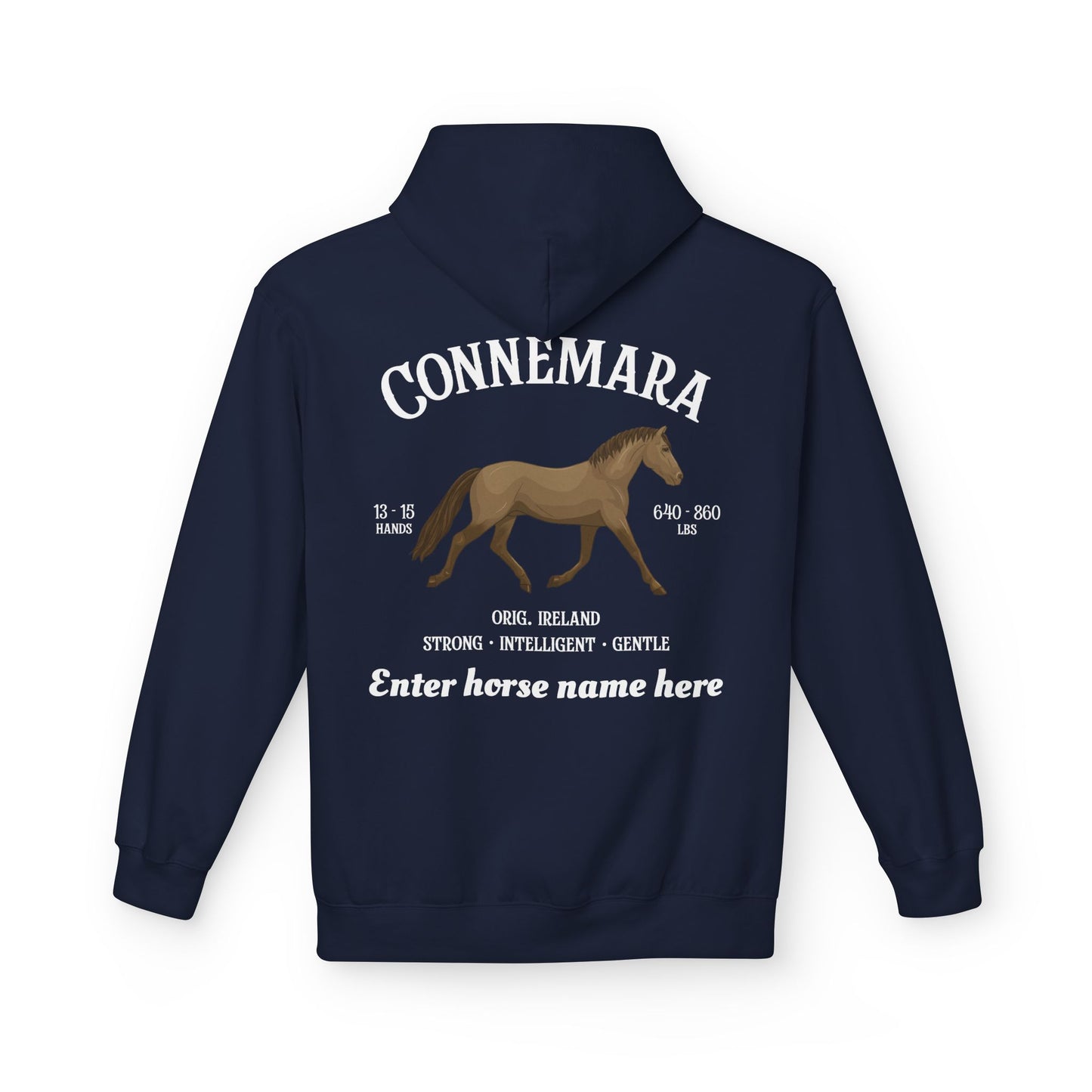 Connemara Horse Hoodie – Personalized Equestrian Sweatshirt