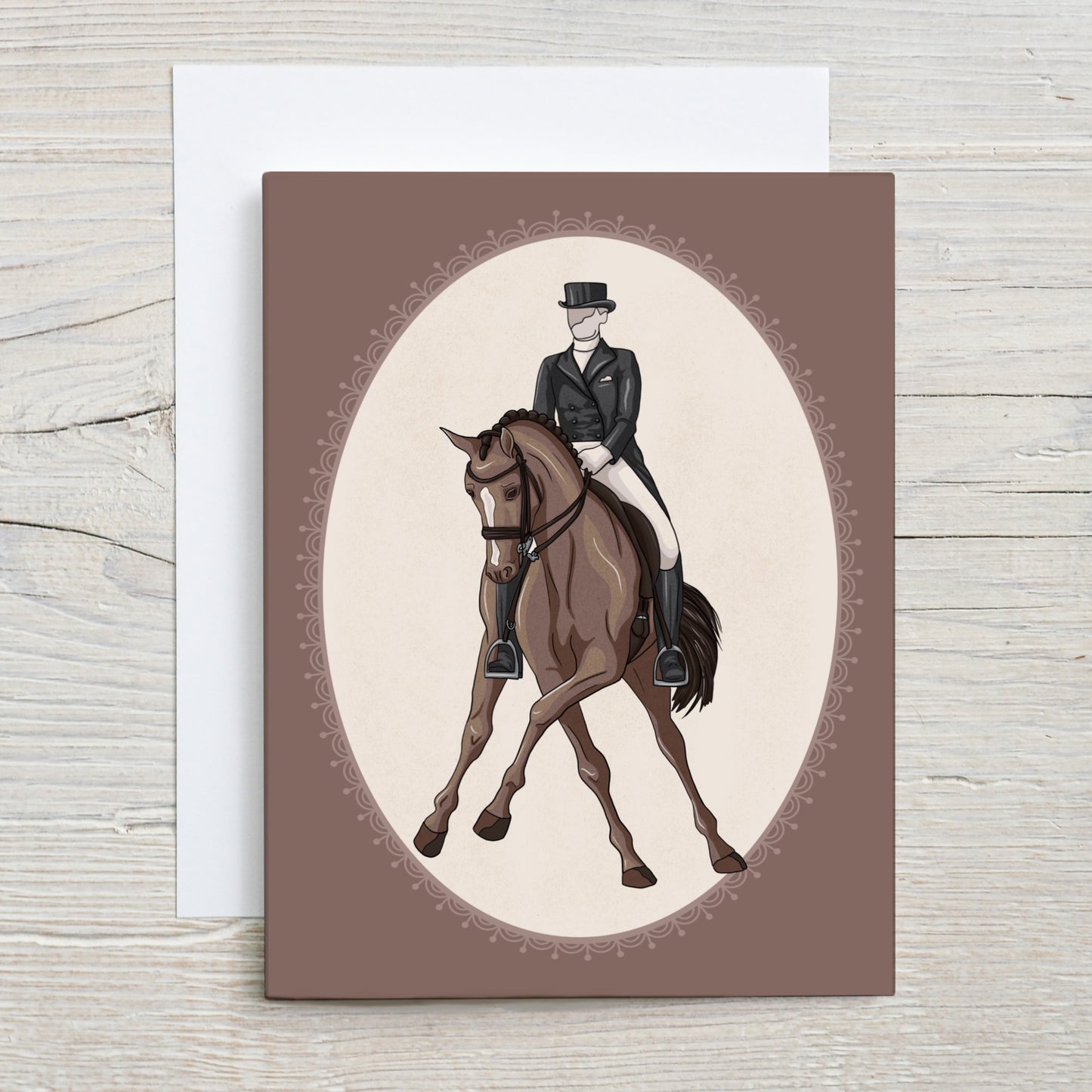 Dressage Silhouette 2 Greeting Card