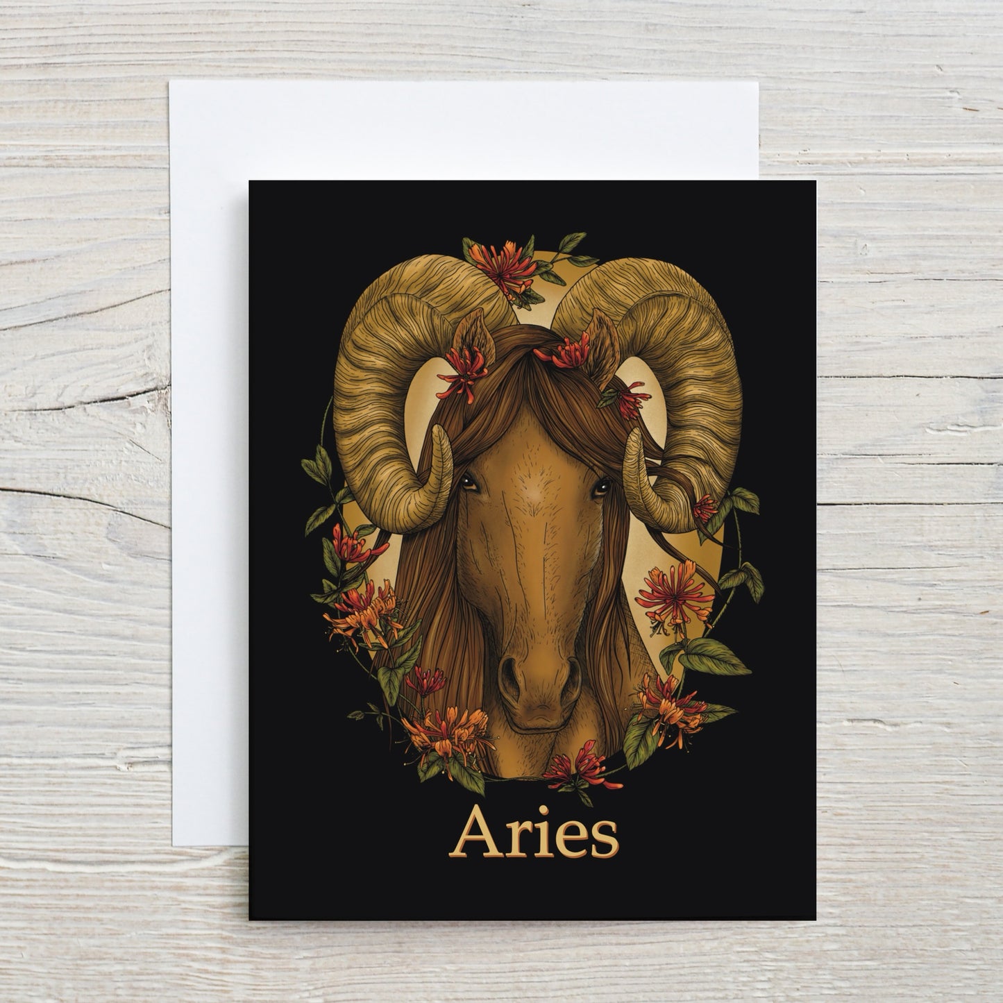 "Aries" Zodiac Greeting Card