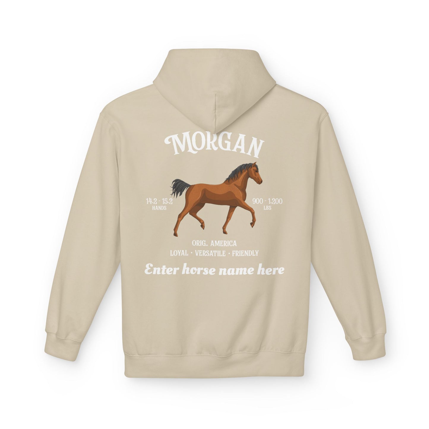Morgan Horse Hoodie — Custom Name Equestrian Sweatshirt