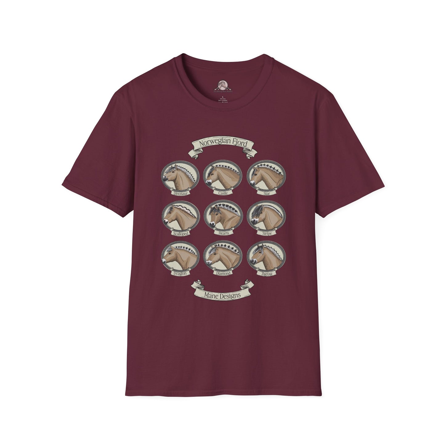 Fjord Mane Syles T-shirt - Vintage Graphic Design