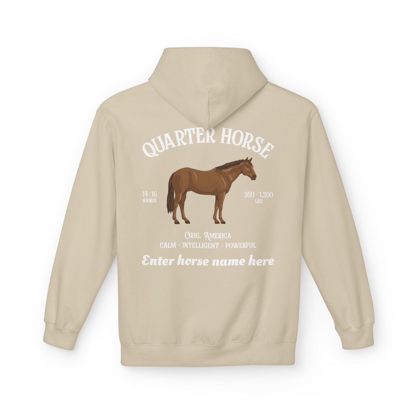 Quarter Horse Hoodie – Custom Name Personalized Equestrian Sweatshirt