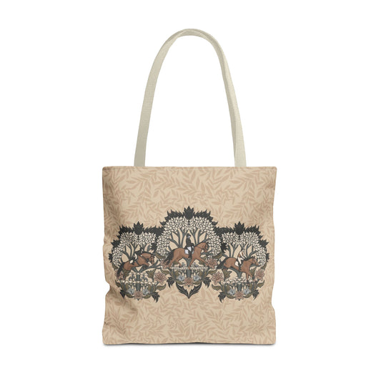Eventing Trees Canvas Tote Bag – Arts & Crafts inspired Pattern AOP