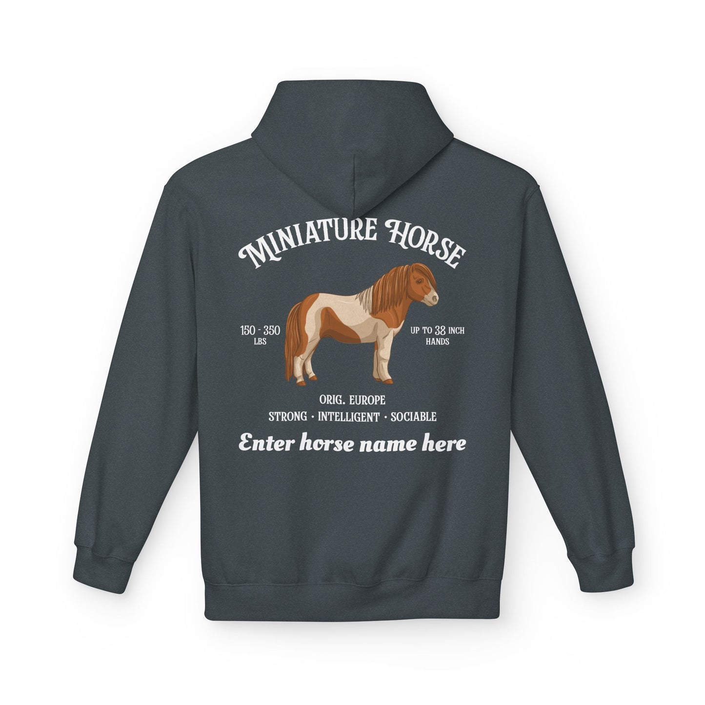 Miniature Horse Hoodie — Personalized Equestrian Pullover