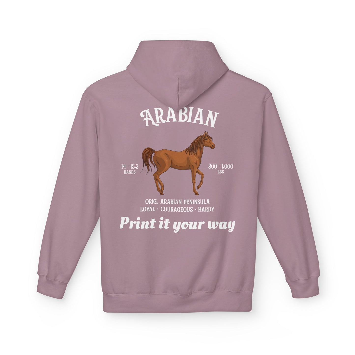 Arabian Horse Hoodie — Personalized Equestrian Pullover