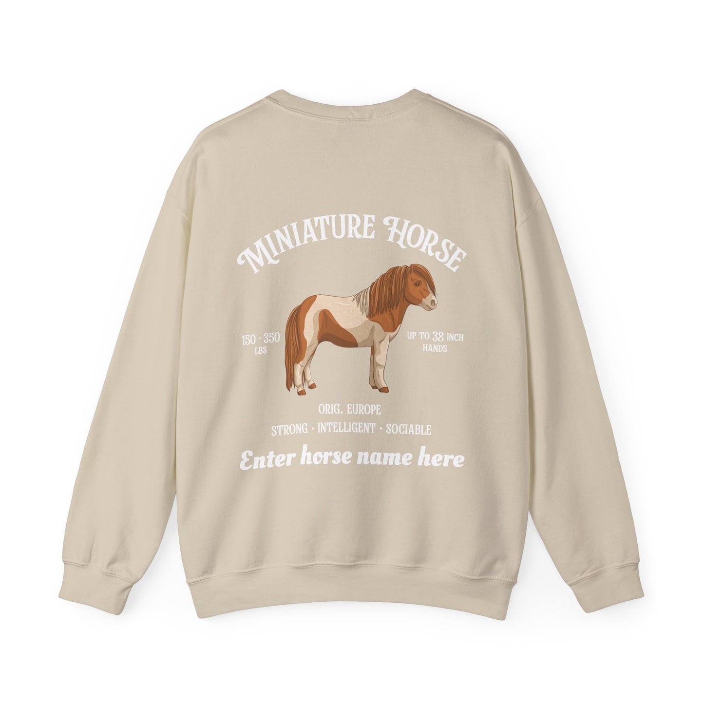 Miniature Horse Crewneck Sweatshirt — Personalized Design