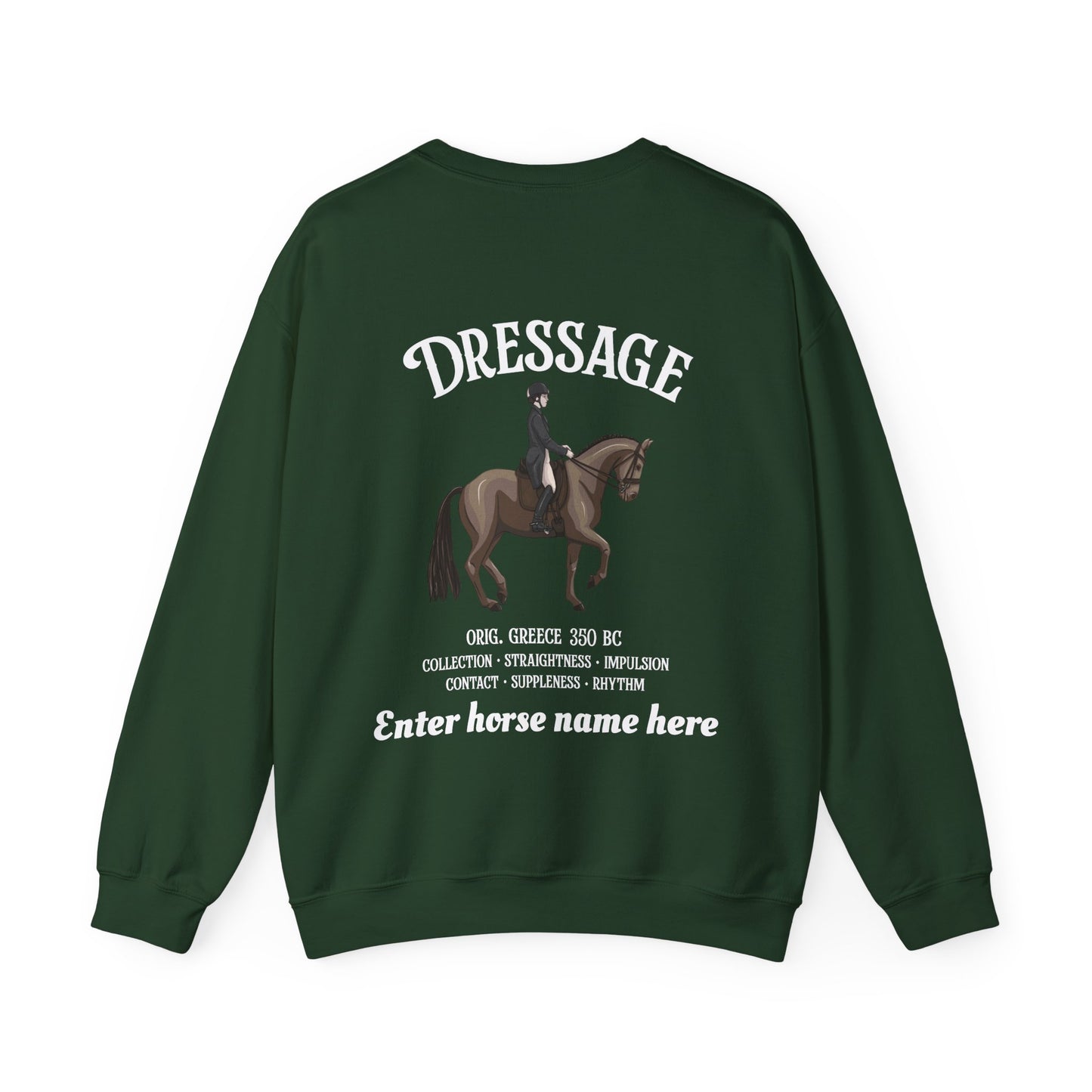 Dressage Sweatshirt – Customizable Equestrian Crewneck