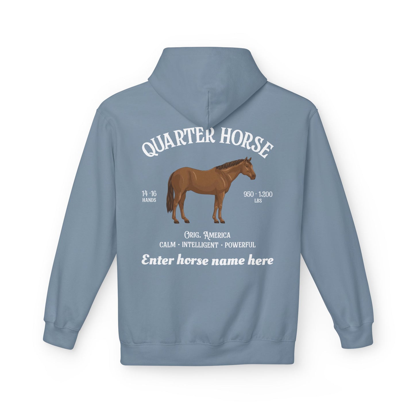 Quarter Horse Hoodie – Custom Name Personalized Equestrian Sweatshirt