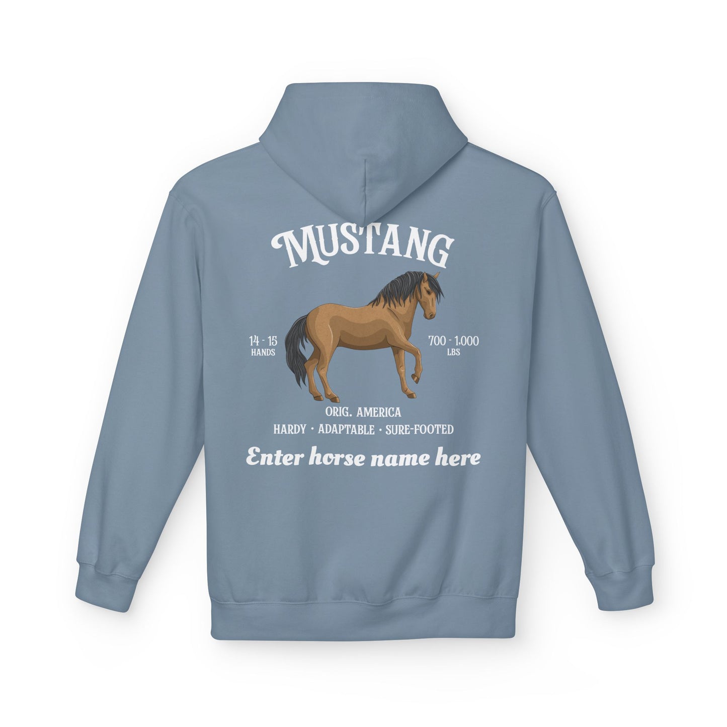 Mustang Horse Hoodie — Personalized Equestrian Sweatshirt
