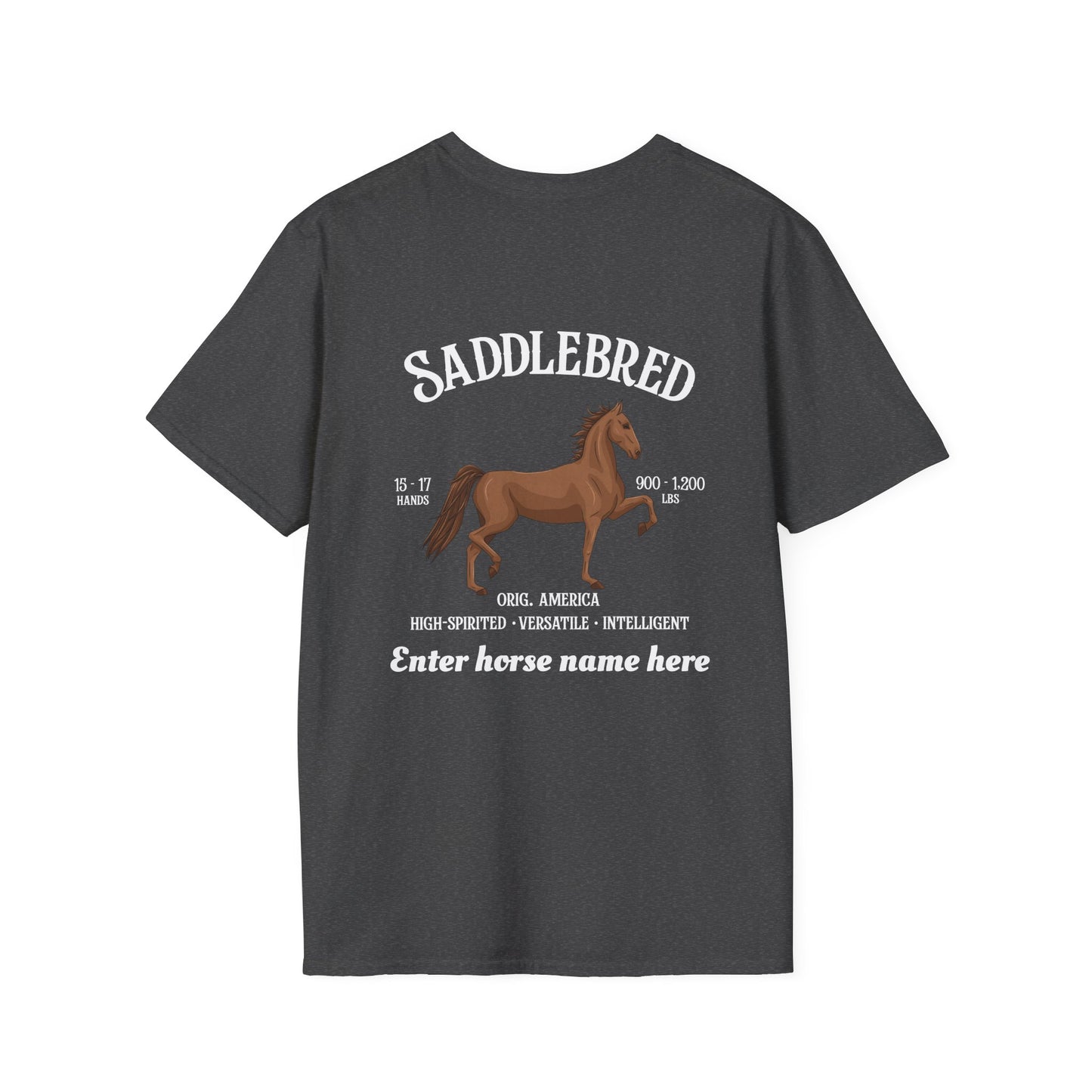 Saddlebred Horse T-Shirt — Personalized Equestrian Tee