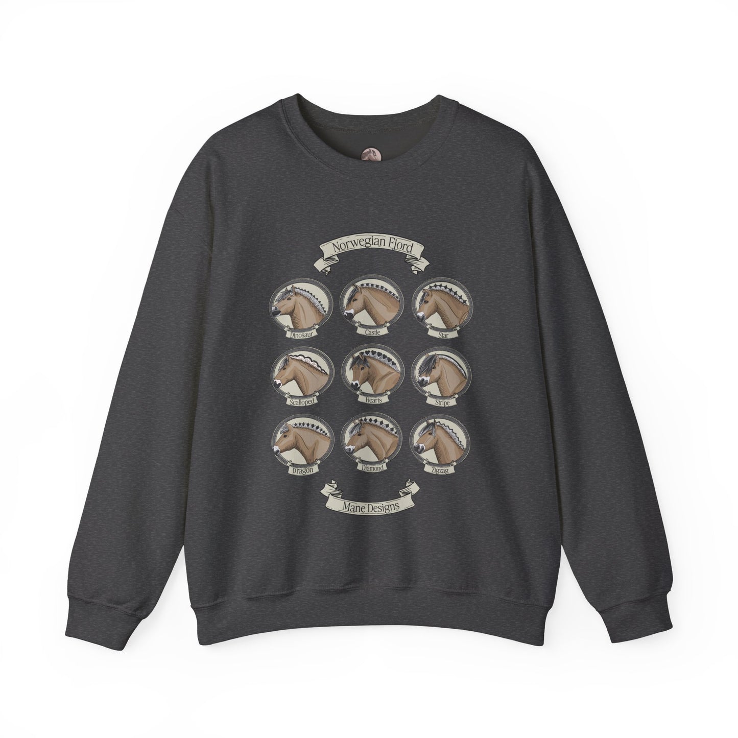 Norwegian Fjord Mane Designs Crewneck Sweatshirt
