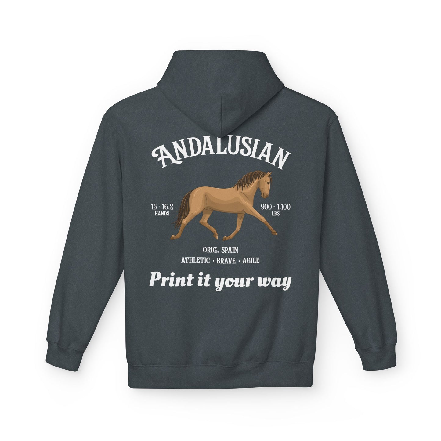 Andalusian Horse Hoodie – Personalized Equestrian Pullover