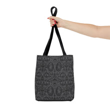 Load image into Gallery viewer, Damask Inspired Dressage Black Tote Bag
