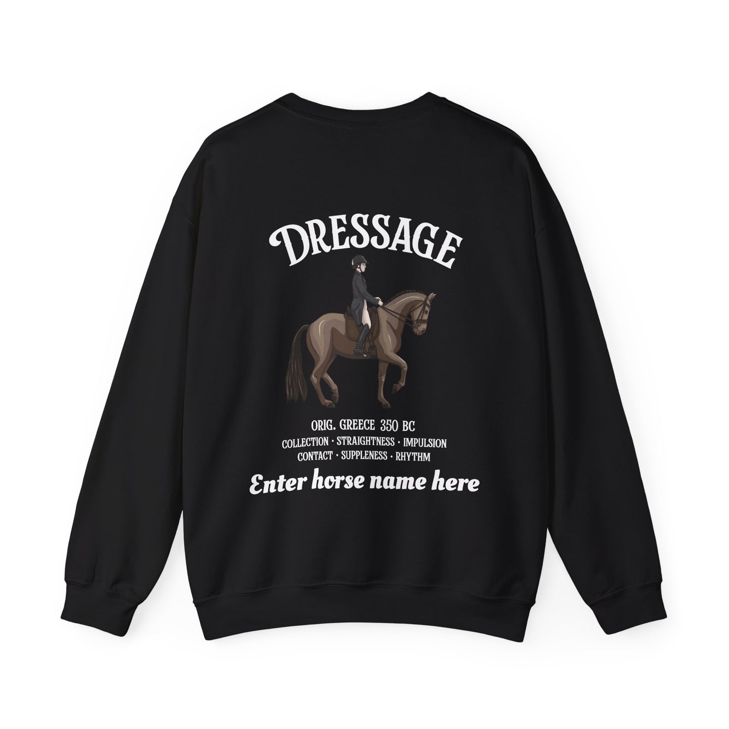 Dressage Sweatshirt – Customizable Equestrian Crewneck