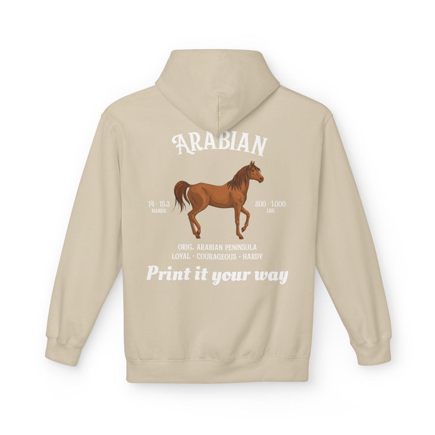 Arabian Horse Hoodie — Personalized Equestrian Pullover