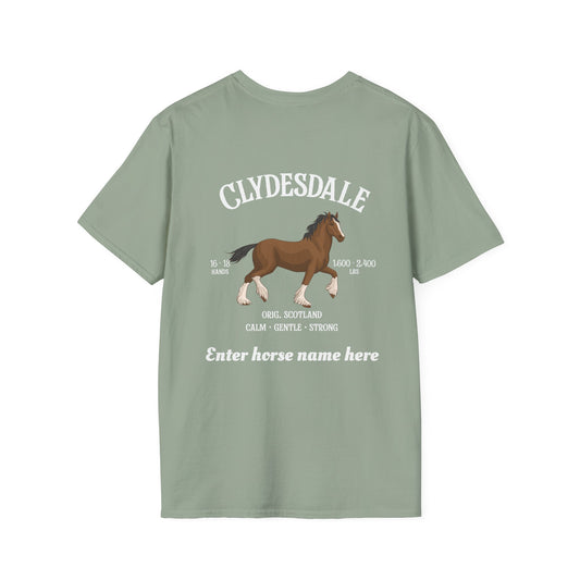 Clydesdale Horse T-Shirt — Personalized Clydesdale Design