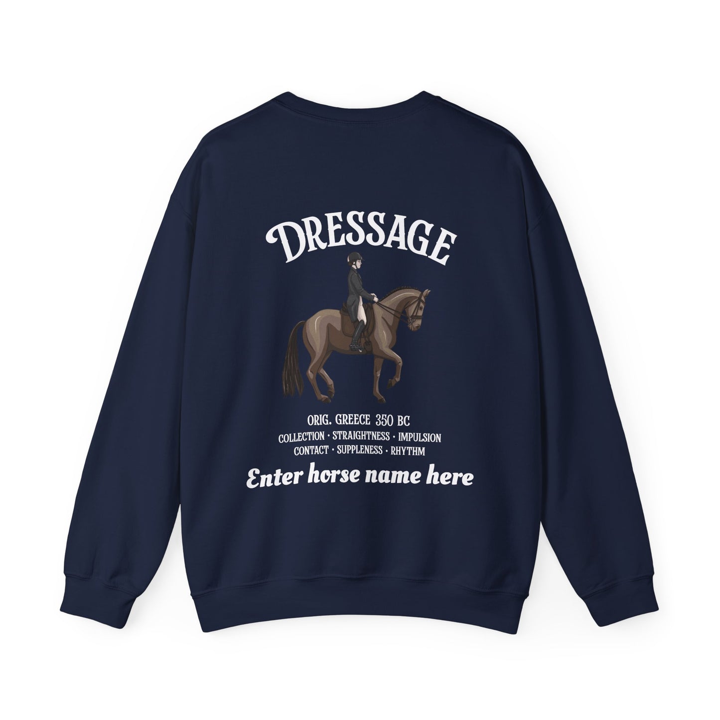 Dressage Sweatshirt – Customizable Equestrian Crewneck