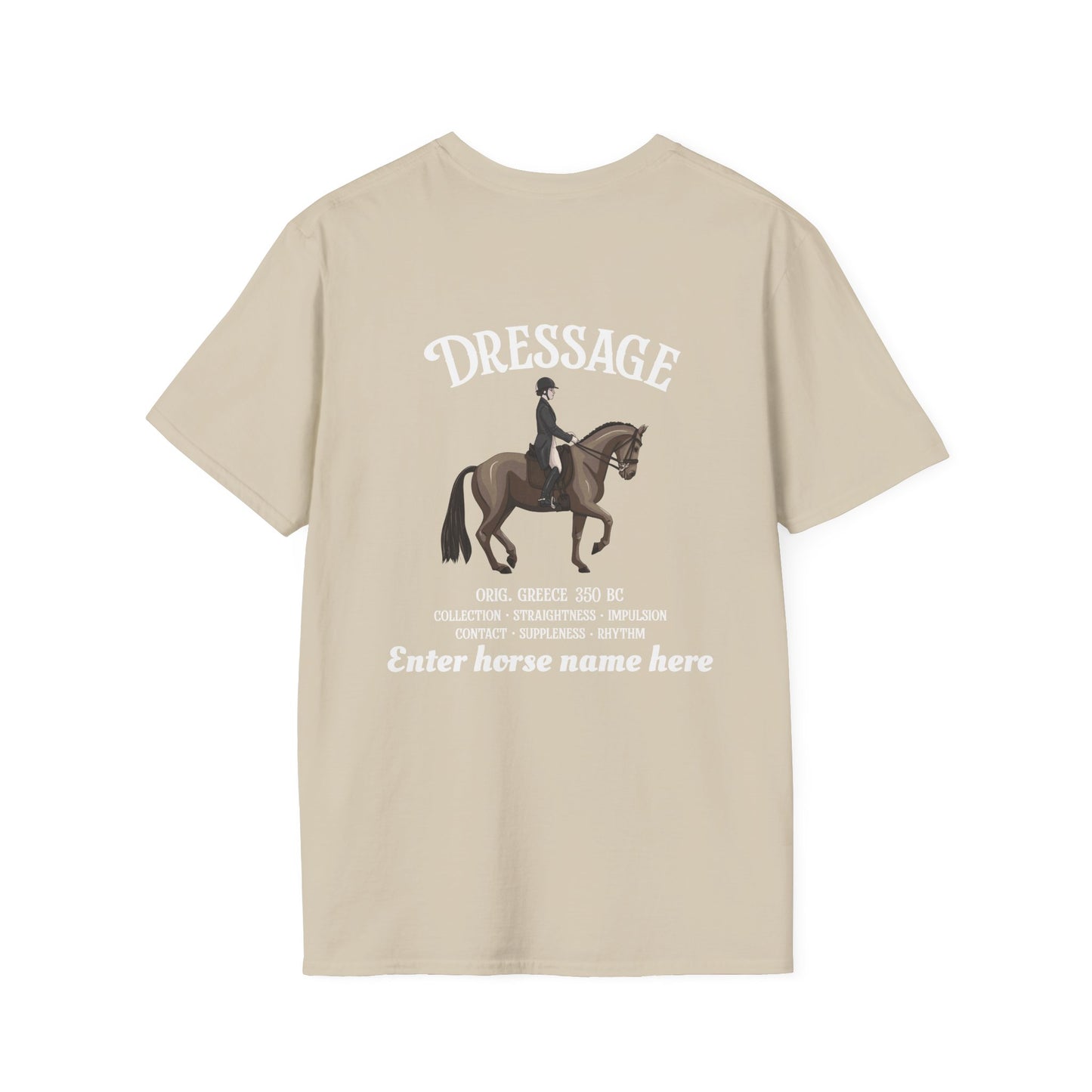 Dressage Horse T-Shirt — Customizable Equestrian Shirt