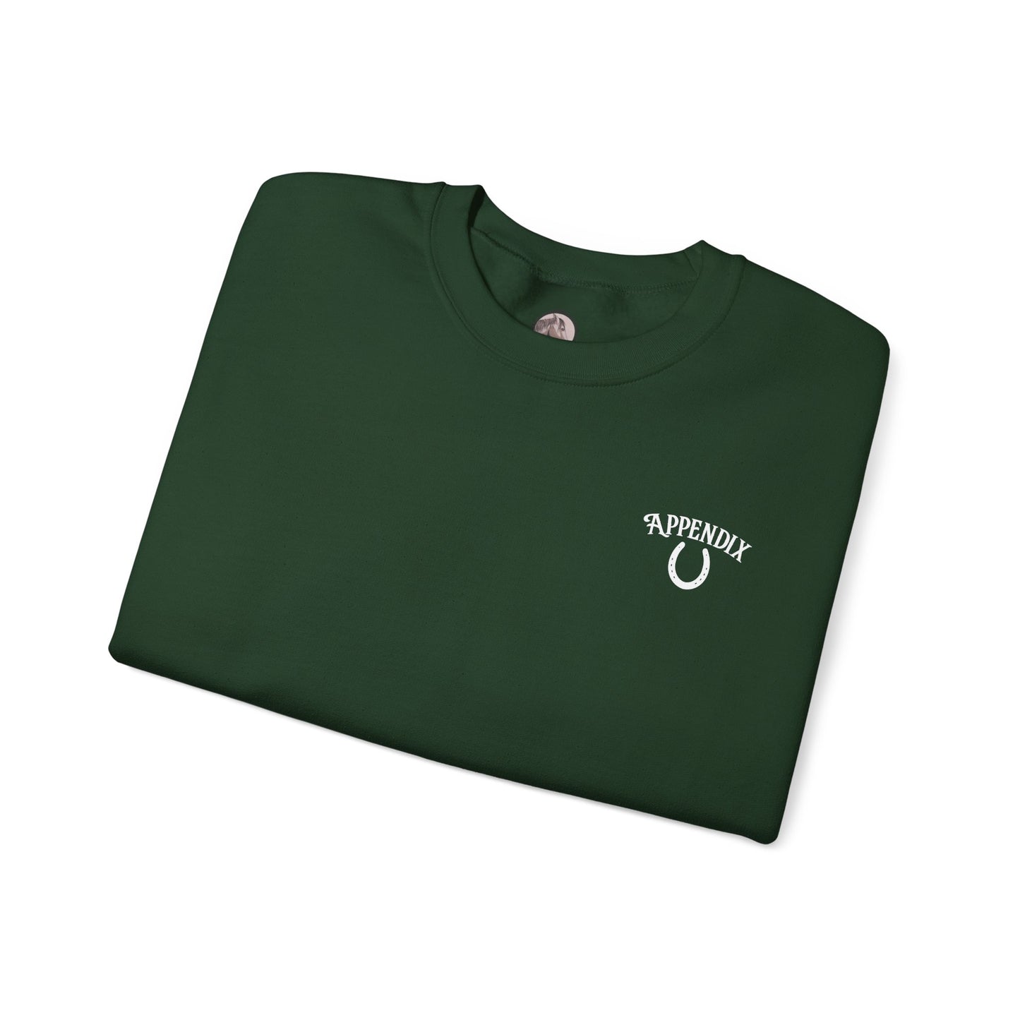 Appendix Horse Crewneck Sweatshirt — Custom Name Equestrian Sweatshirt