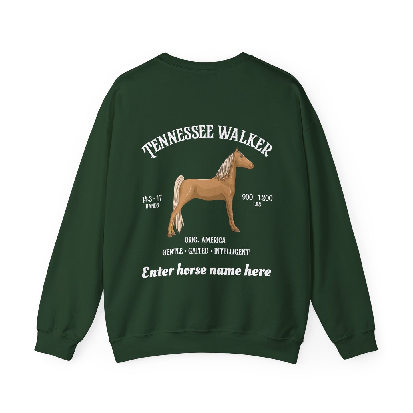 Tennessee Walker Sweatshirt – Customizable Horse Breed Crewneck