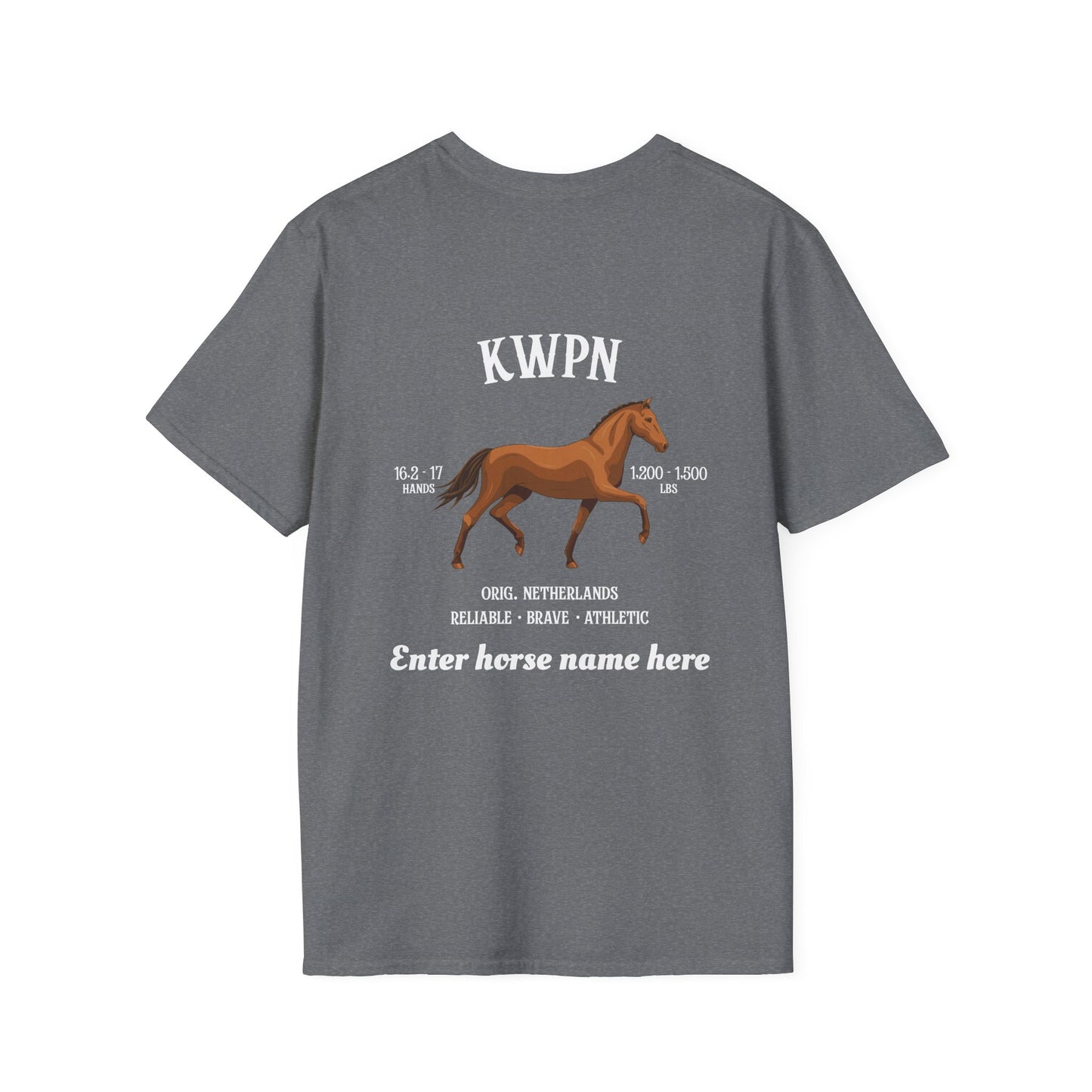 KWPN Horse Profile T-Shirt — Personalized Equestrian Tee