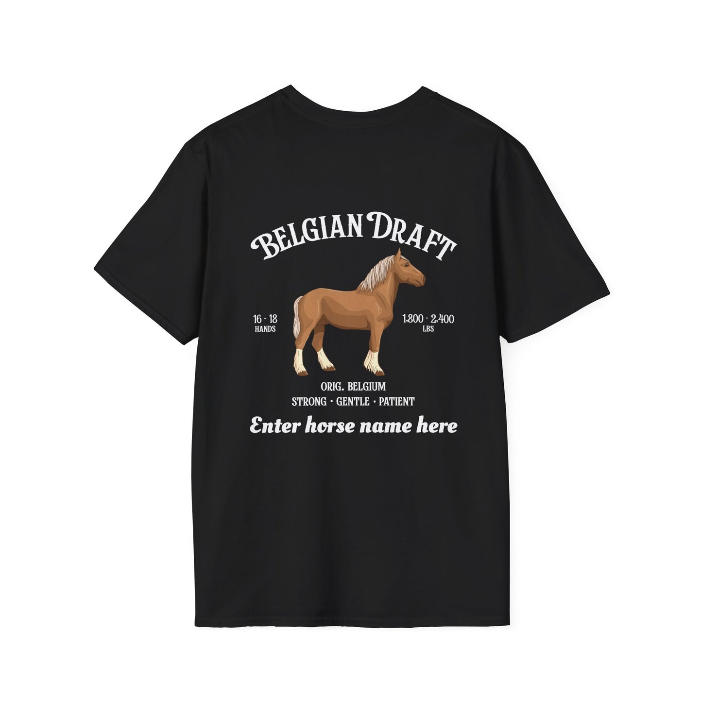 Belgian Draft Horse T-Shirt — Personalized Graphic