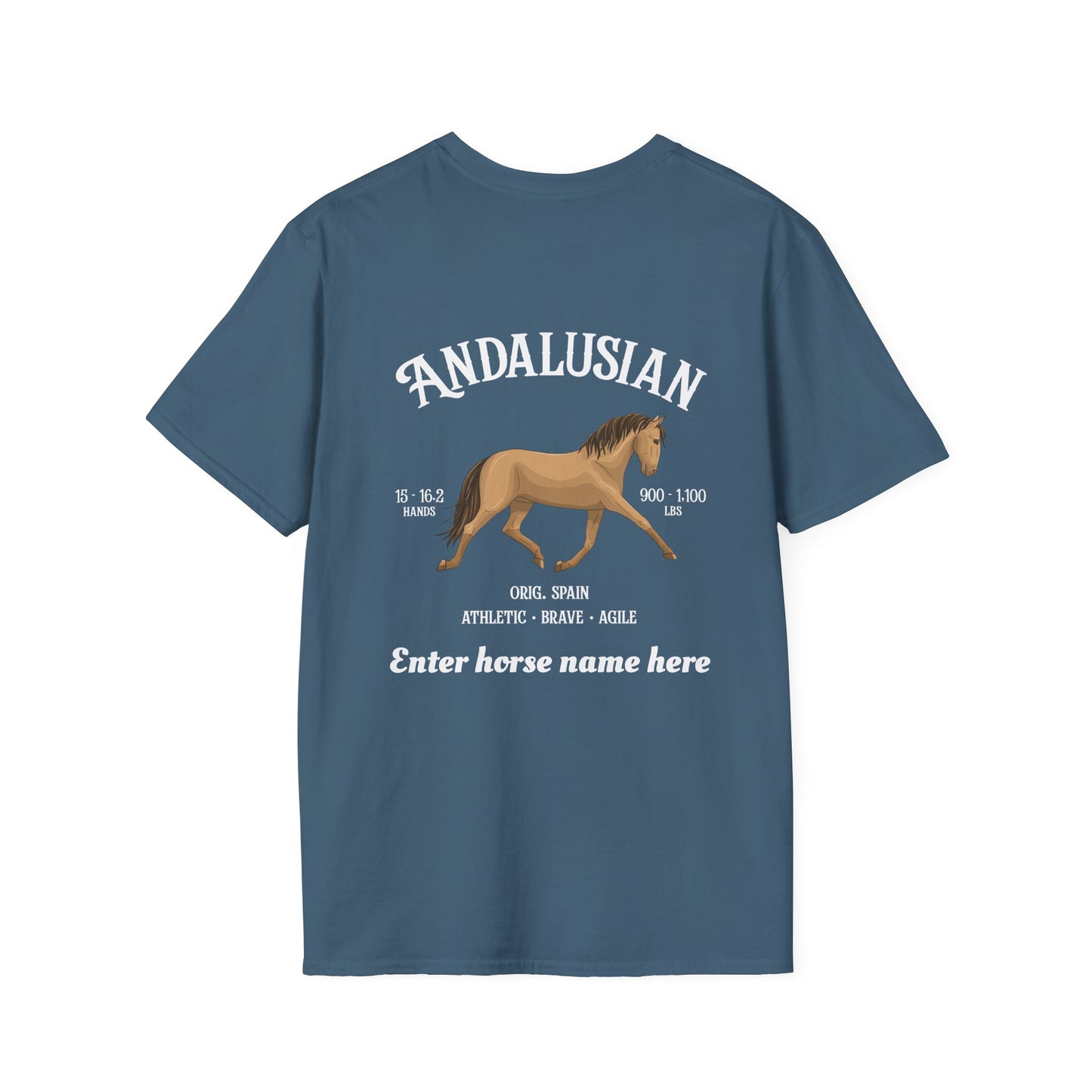Andalusian Horse T-Shirt — Personalized Equestrian Tee
