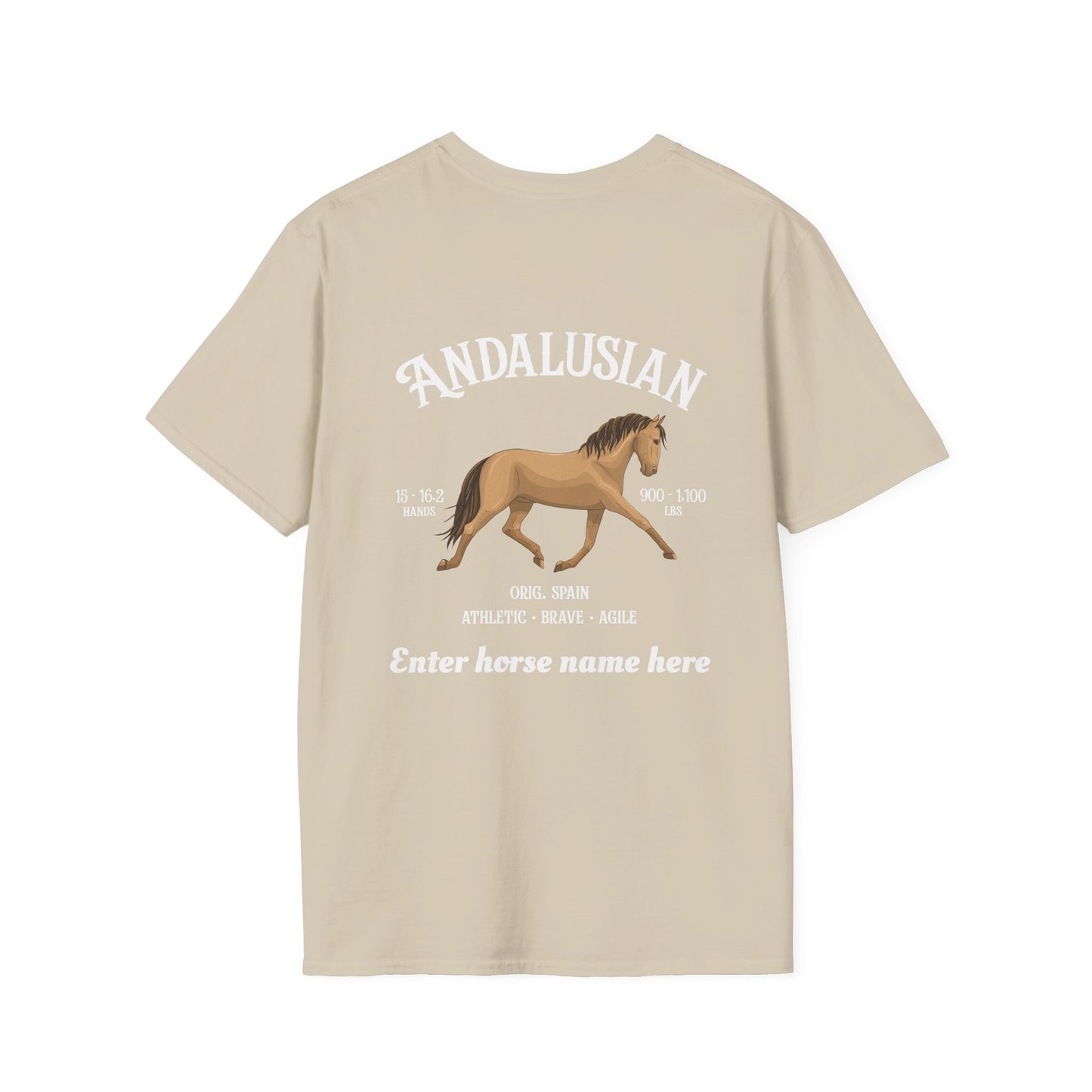 Andalusian Horse T-Shirt — Personalized Equestrian Tee