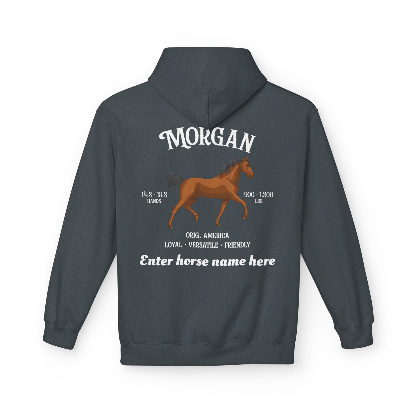 Morgan Horse Hoodie — Custom Name Equestrian Sweatshirt