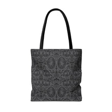 Load image into Gallery viewer, Damask Inspired Dressage Black Tote Bag
