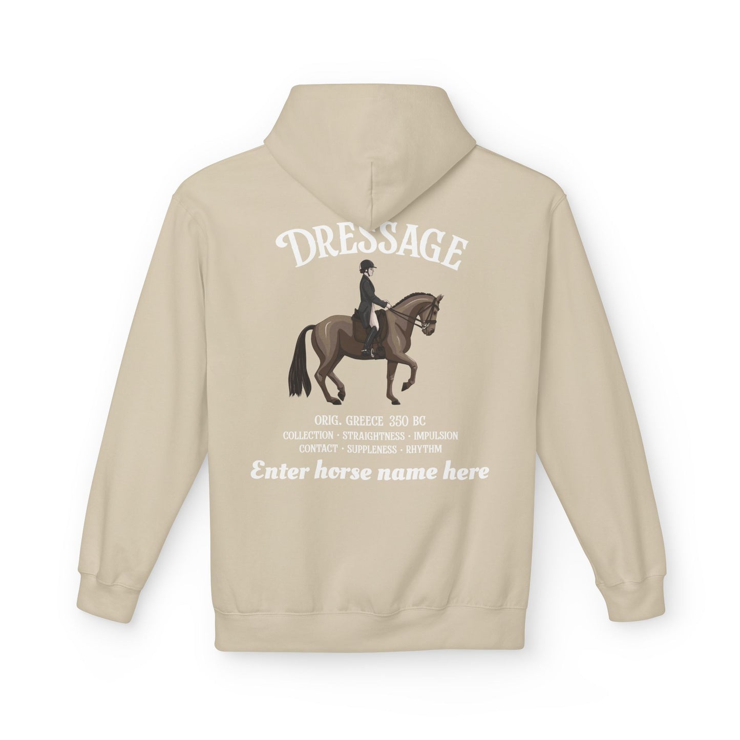 Dressage Horse Hoodie — Customizable Equestrian Fleece