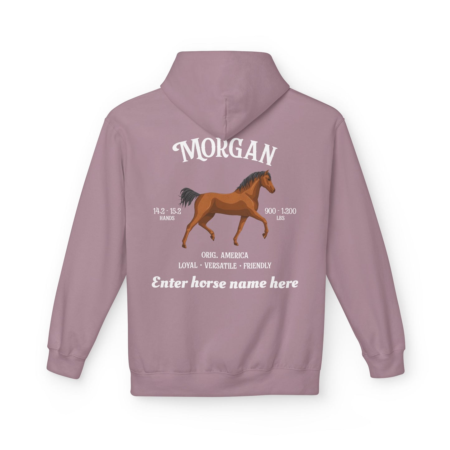Morgan Horse Hoodie — Custom Name Equestrian Sweatshirt