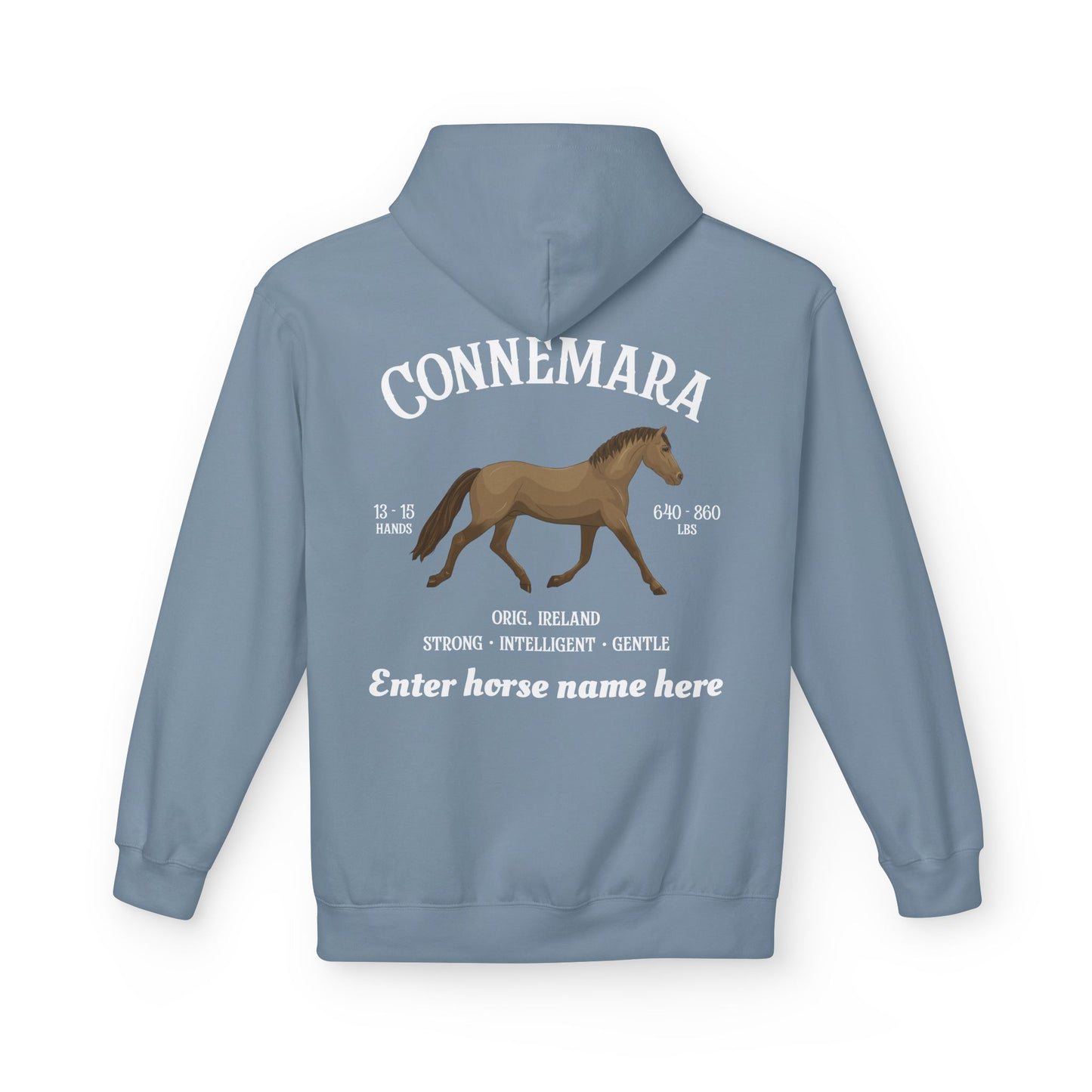 Connemara Horse Hoodie – Personalized Equestrian Sweatshirt