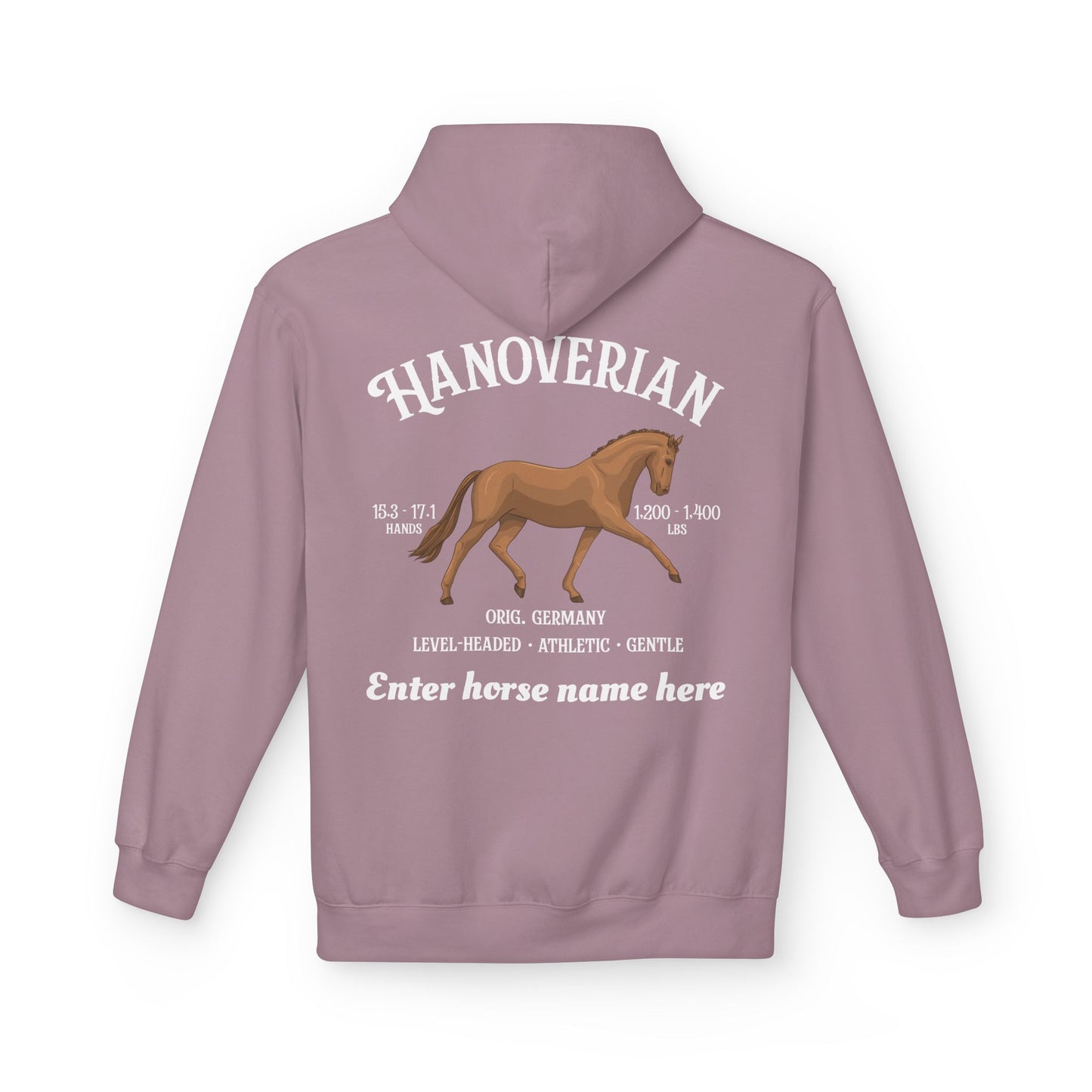 Hanoverian Horse Hoodie — Personalized Equestrian Sweatshirt