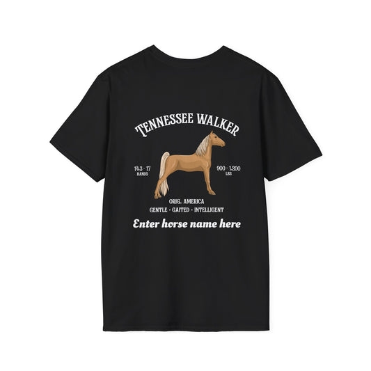 Tennessee Walker Horse T-Shirt — Customizable Equestrian Tee