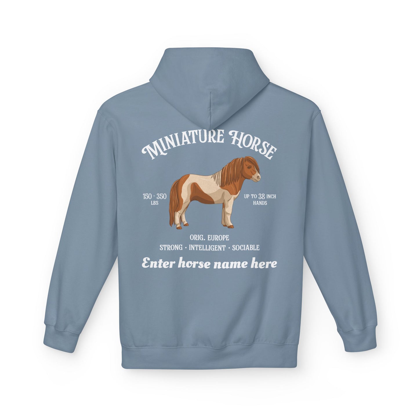 Miniature Horse Hoodie — Personalized Equestrian Pullover