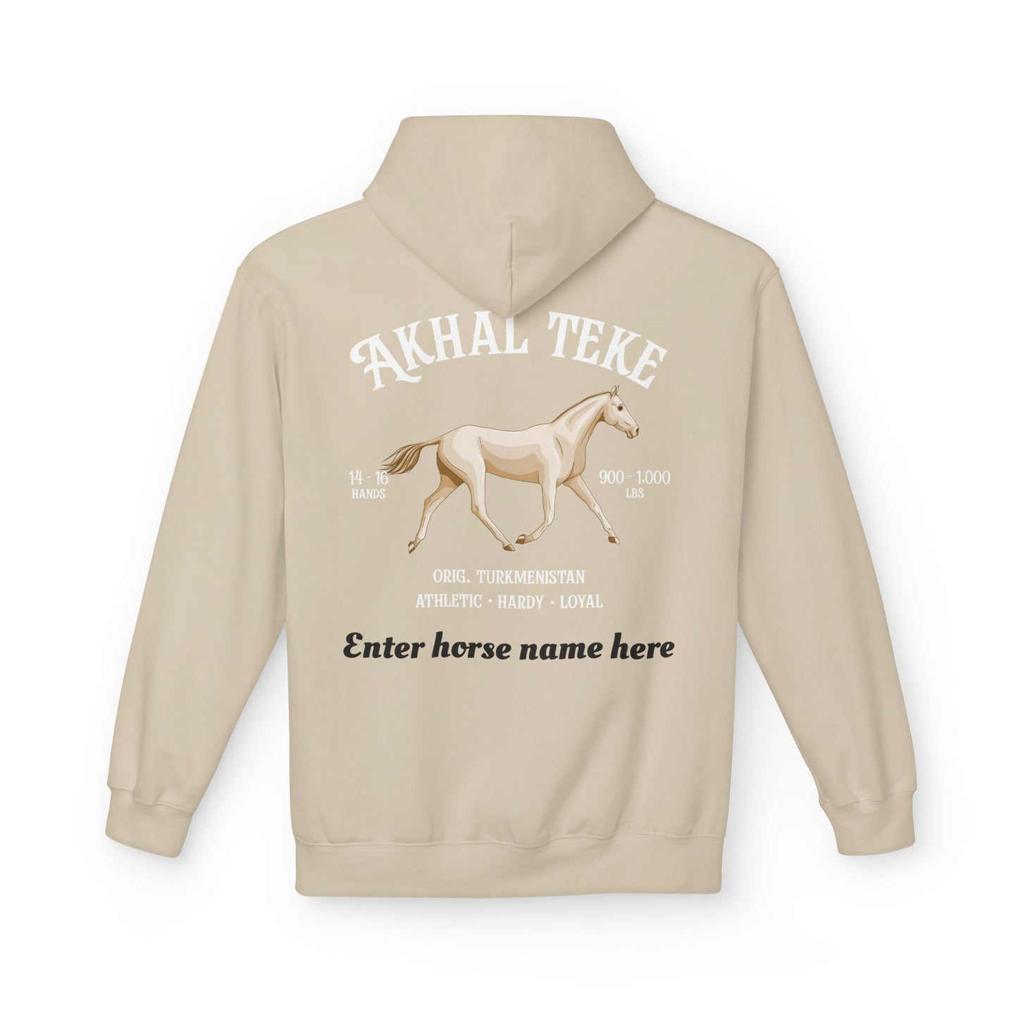 Akhal Teke Horse Hoodie — Personalized Graphic Pullover