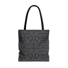 Load image into Gallery viewer, Damask Inspired Dressage Black Tote Bag
