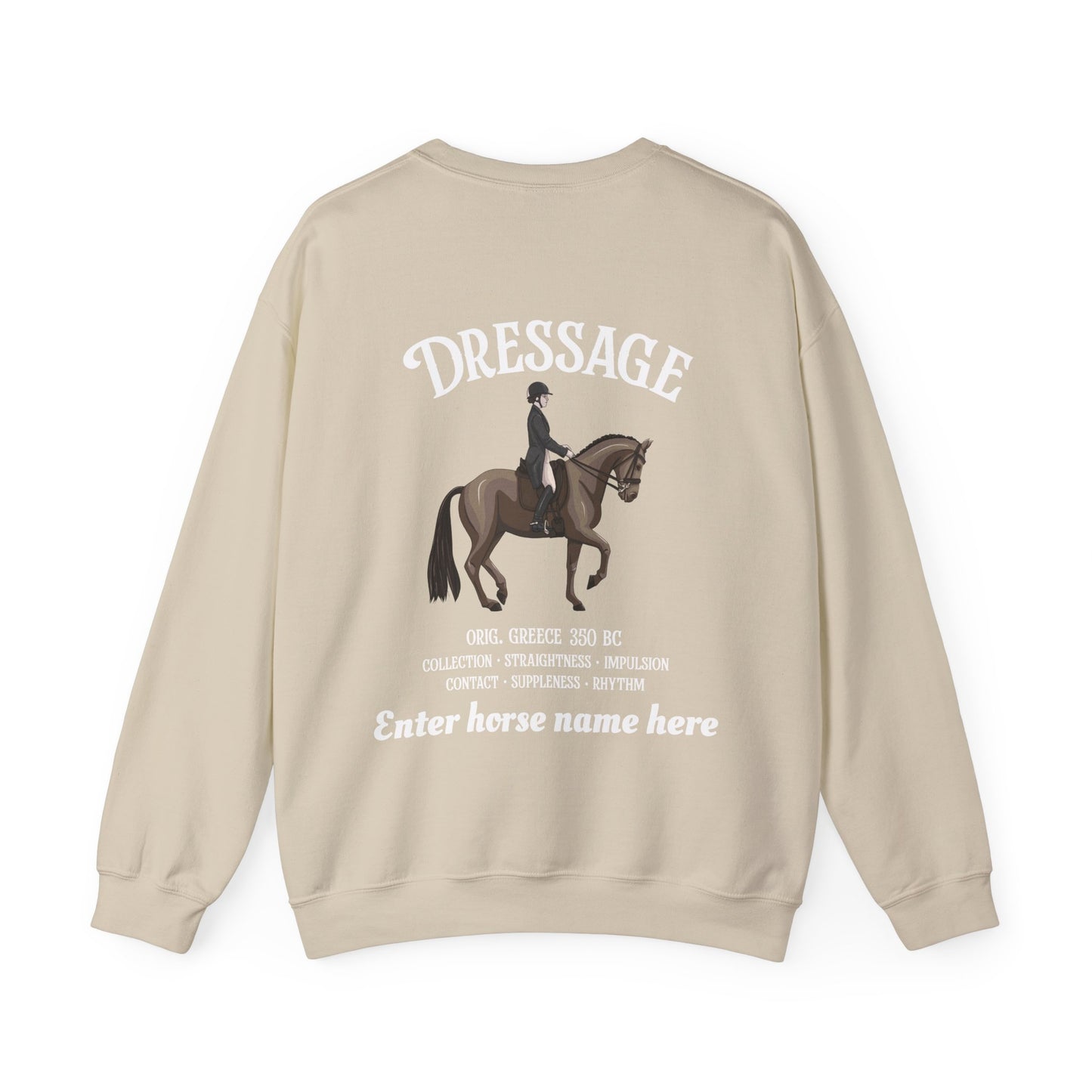 Dressage Sweatshirt – Customizable Equestrian Crewneck