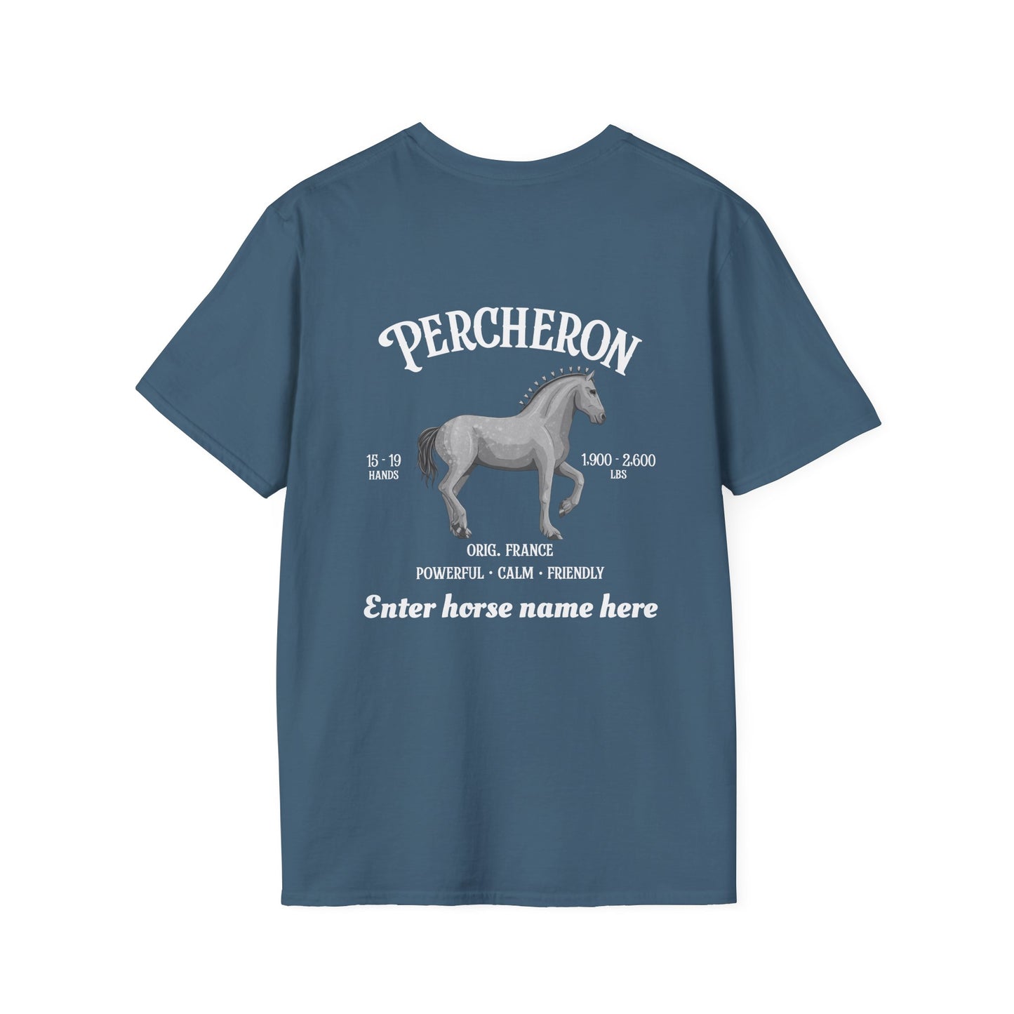 Percheron Horse T-Shirt — Customizable Draft Horse Breed Tee