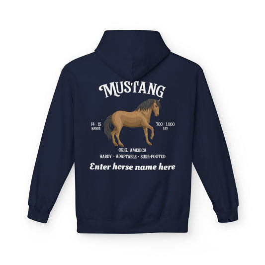Mustang Horse Hoodie — Personalized Equestrian Sweatshirt