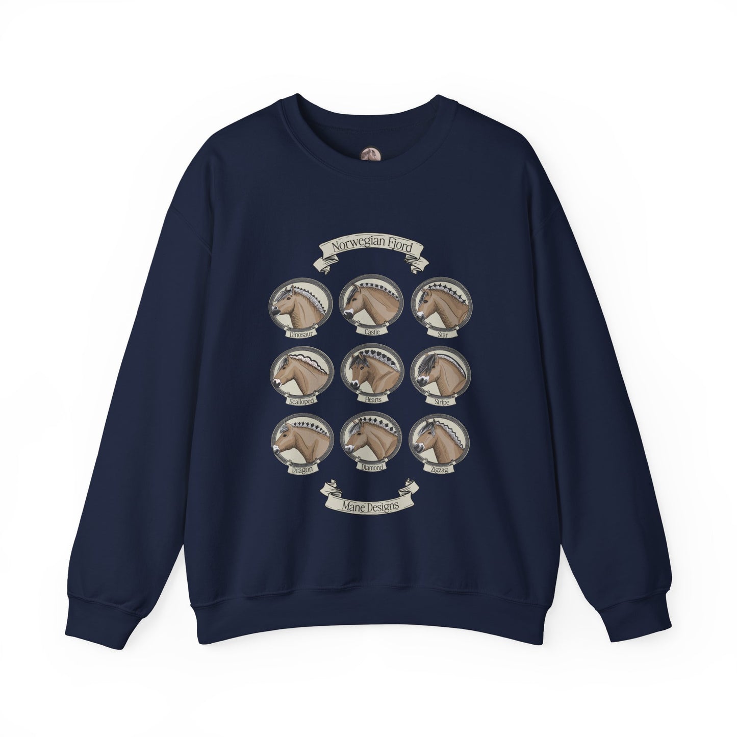 Norwegian Fjord Mane Designs Crewneck Sweatshirt