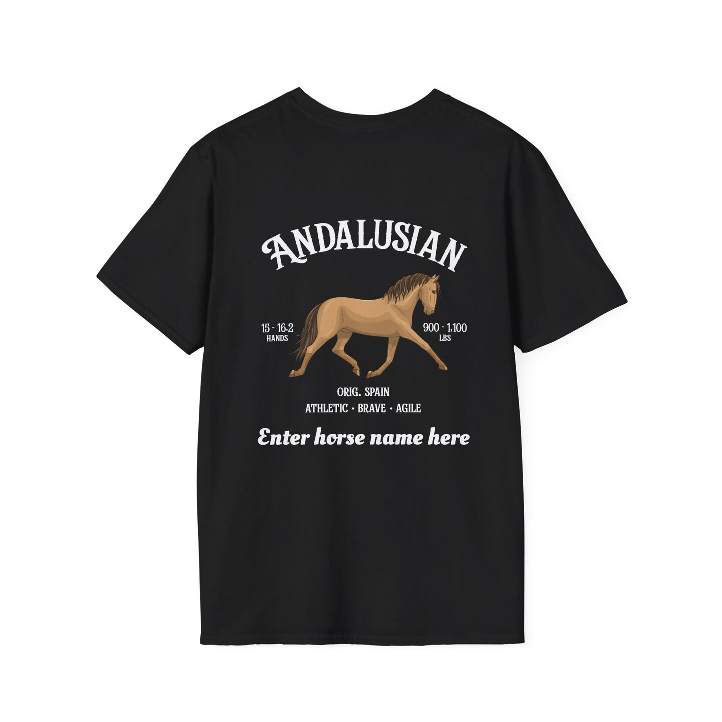 Andalusian Horse T-Shirt — Personalized Equestrian Tee