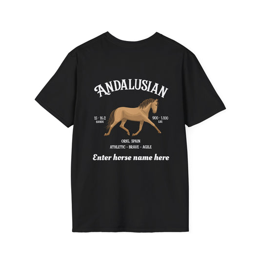 Andalusian Horse T-Shirt — Personalized Equestrian Tee